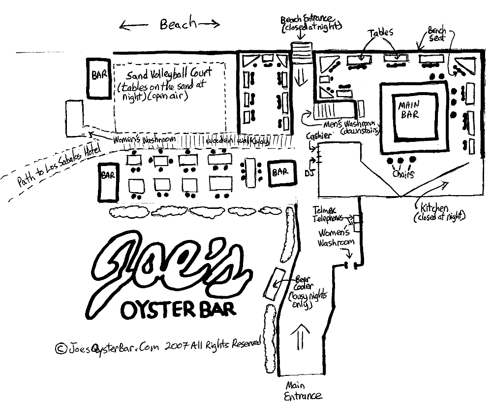 Joe's Oyster Bar layout