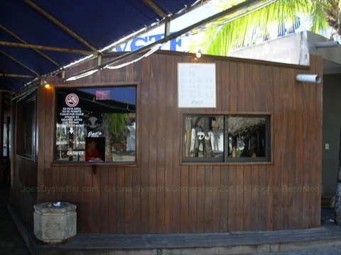 Cashier booth at Joe's Oyster Bar