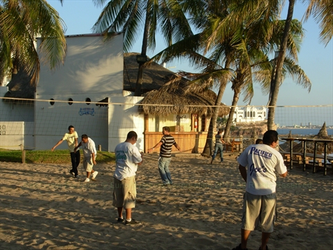 Volleyball Court at Joe's Oyster Bar